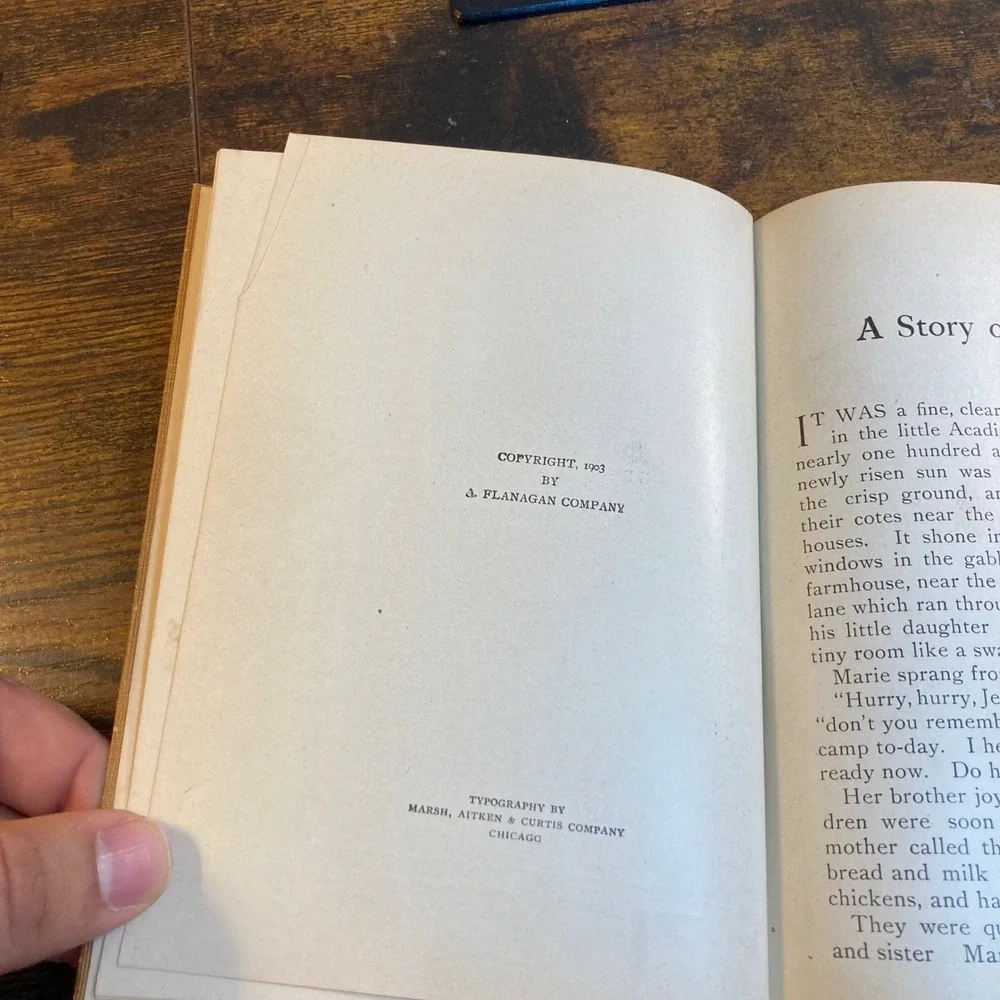 Story of Acadia Grand Pre Children's Reader Nova‎ Scotia Kinnicutt Antique 1903